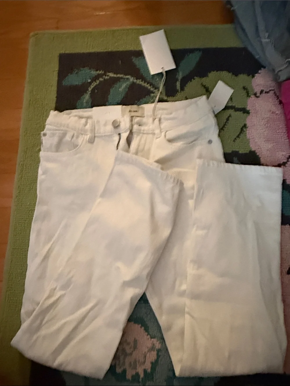 DL1961 White Denim Jeans - Classic Five-Pocket